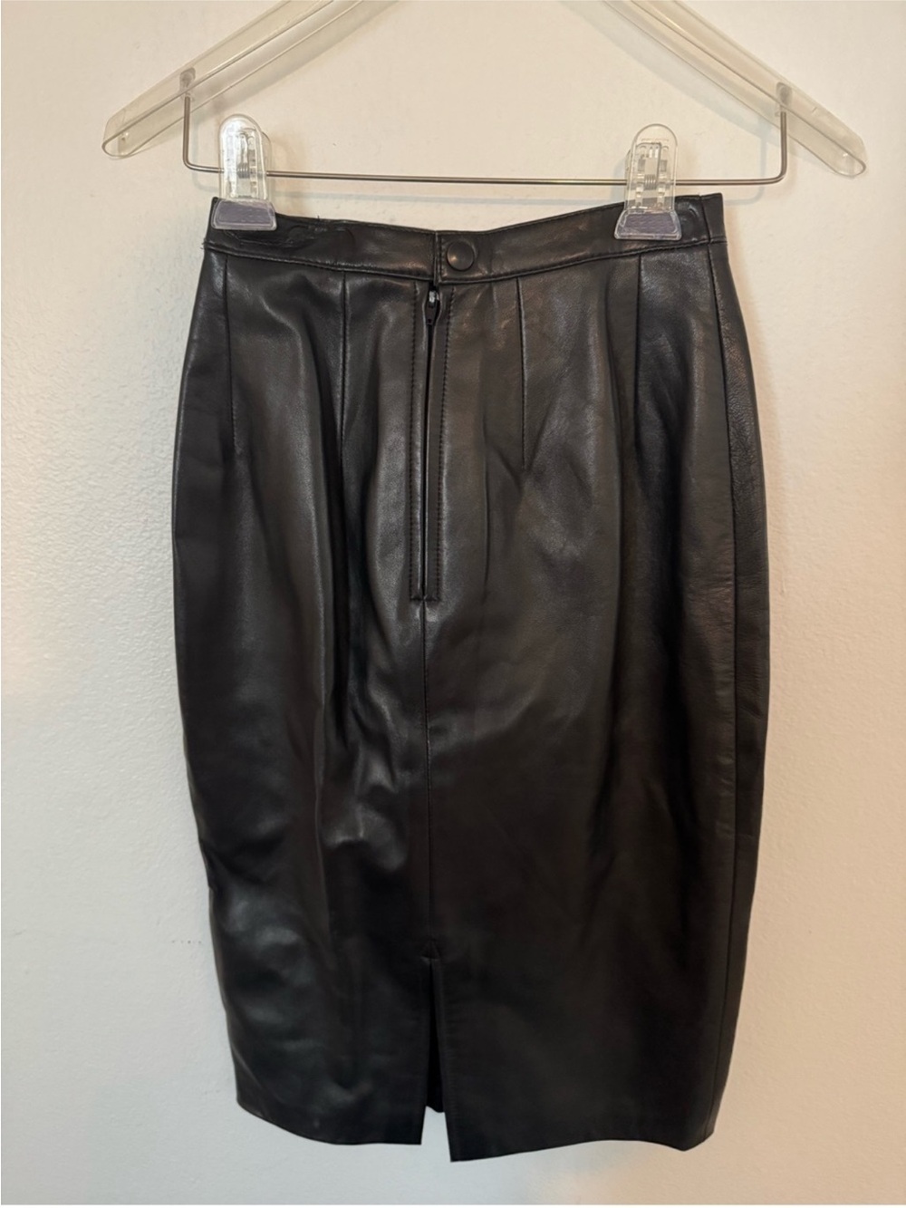 Vintage 80s H&H Leather Skirt Black Women’s XS SEE DESCRIPTION